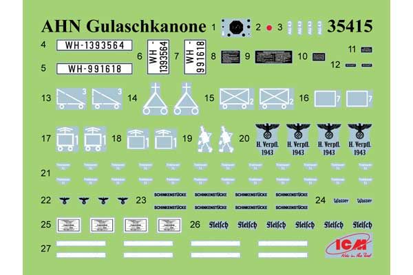 Gulaschkanone Немецкая мобильная полевая кухня 2МВ LKW AHN (ICM 35415) 1/35