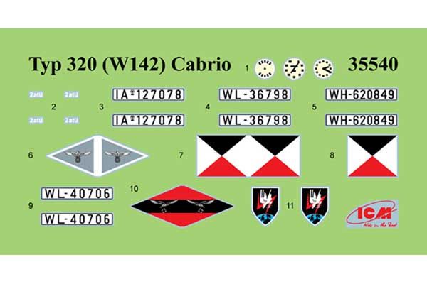 Typ 320 (W142) Кабриолет  (ICM 35540) 1/35