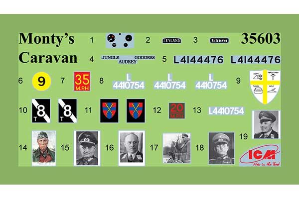 Мобильный офис Монтгомери со штабом (ICM 35604) 1/35