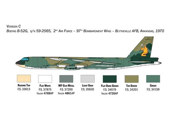 B-52G Stratofortress ранньої версії (Italeri 1451) 1/72