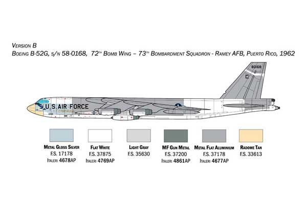 B-52G Stratofortress ранньої версії (Italeri 1451) 1/72