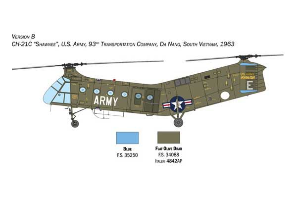 H-21C Flying Banana GunShip (ITALERI 2774) 1/48