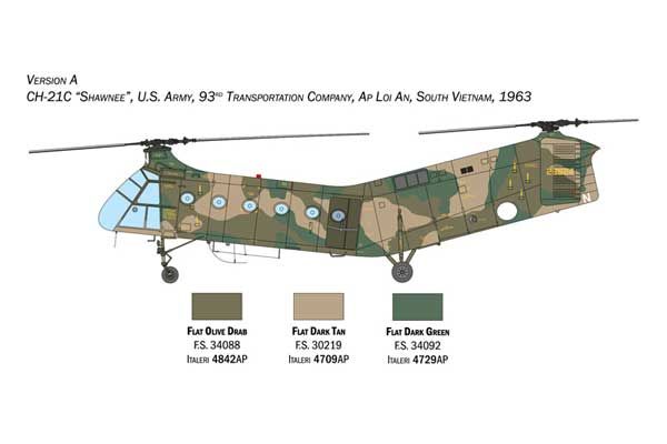 H-21C Flying Banana GunShip (ITALERI 2774) 1/48
