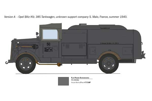 Opel Blitz Tankwagen Kfz.385 (Italeri 2808) 1/48