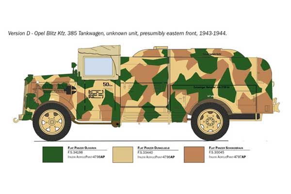 Opel Blitz Tankwagen Kfz.385 (Italeri 2808) 1/48