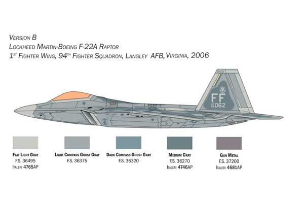 F-22 A Raptor (Italeri 2822) 1/48