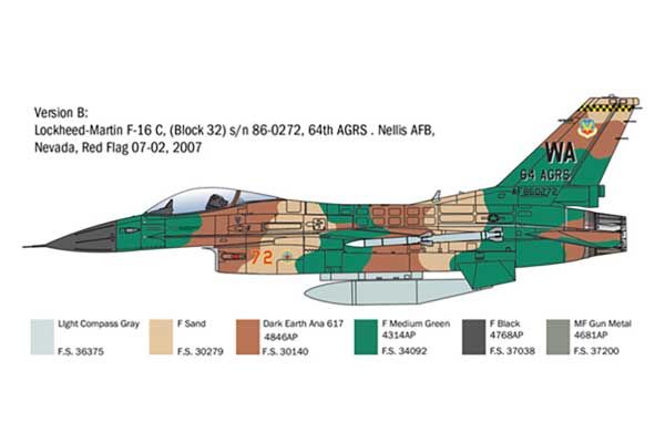 F-16C Fighting Falcon (Italeri 2825) 1/48