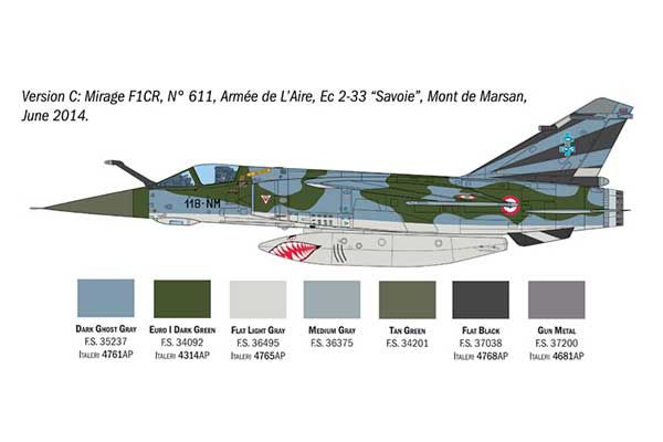 Mirage F1 C/CR (Italeri 2839) 1/48
