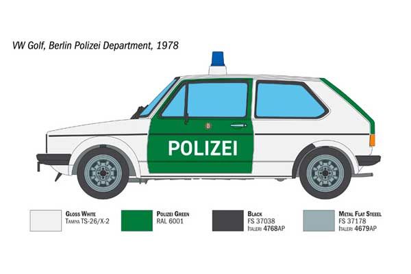 VW Golf Polizei (Italeri 3666) 1/24