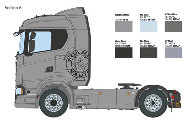 Scania S770 4x2 Normal Roof "Grey Cab" (Italeri 3971) 1/24