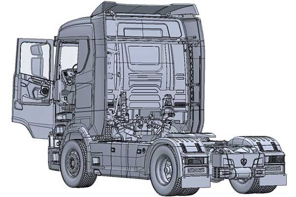 Scania S770 4x2 Normal Roof "Grey Cab" (Italeri 3971) 1/24