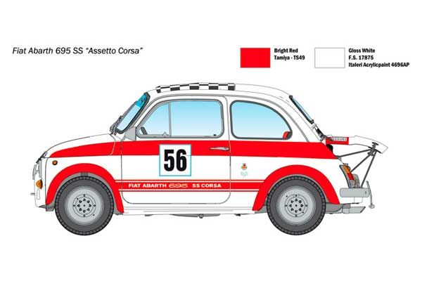 FIAT Abarth 695SS Assetto Corsa (Italeri 4705) 1/12