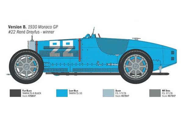 Bugatti Type 35B - Targa Florio '28 / Monaco GP '30 (Italeri 4716) 1/12