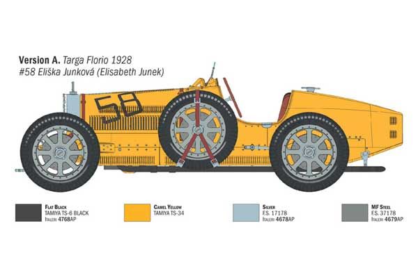 Bugatti Type 35B - Targa Florio '28 / Monaco GP '30 (Italeri 4716) 1/12