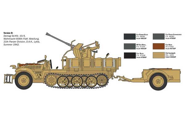 Sd.Kfz.10/4 з Flak 30 і розрахунком (Italeri 6395) 1/35