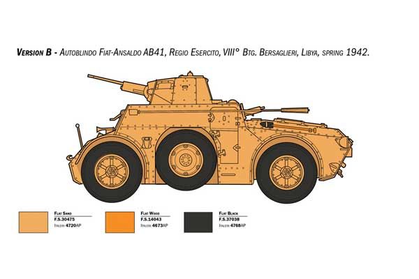 Autoblinda AB 41 з берсальєрами в Ель-Аламейні (Italeri 6591) 1/35