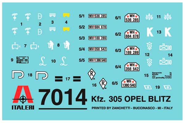 Kfz. 305 Opel Blitz (Italeri 7014) 1/72