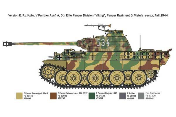 Pz. Kpfw. V Panther Ausf. A Sd. Kfz. 171 (Italeri 7018) 1/72