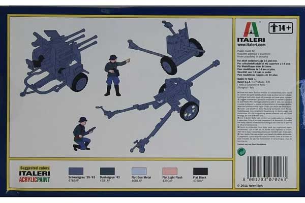 Набір німецьких гармат Pak 37, Pak 40, Flak 38 (Italeri 7026) 1/72