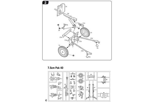 Набір німецьких гармат Pak 37, Pak 40, Flak 38 (Italeri 7026) 1/72