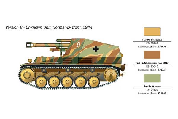 Sd.Kfz.124 Wespe (Italeri 7061) 1/72