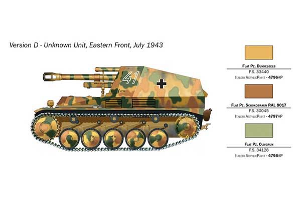 Sd.Kfz.124 Wespe (Italeri 7061) 1/72
