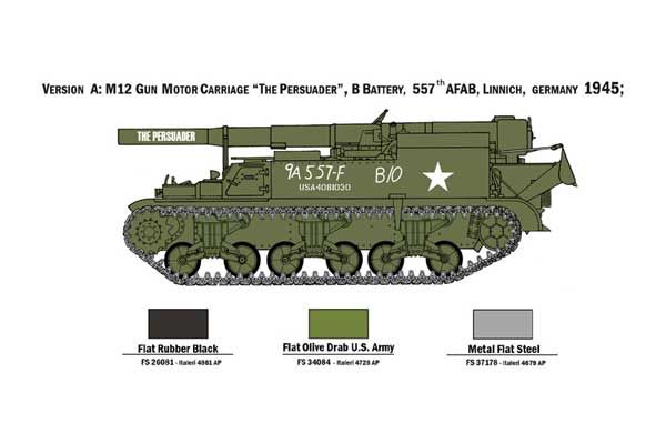 Самоходная пушка M12 (Italeri 7076) 1/72