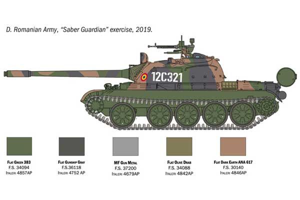 T-55 A (Italeri 7081) 1/72