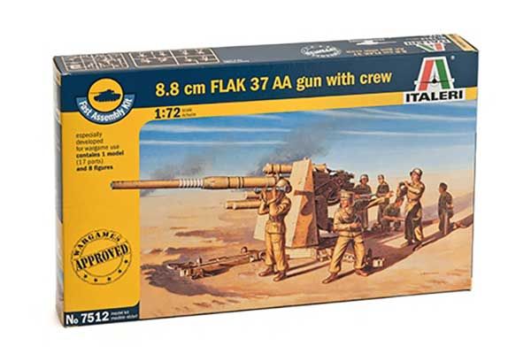 Зенитка 8.8 cm. FLAK 37 (ITALERI 7512) 1/72