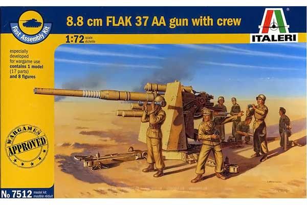 Зенитка 8.8 cm. FLAK 37 (ITALERI 7512) 1/72 Зенитка 8.8 cm. FLAK 37 (ITALERI 7512) 1/72