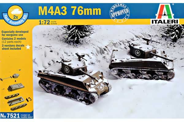 M4A3 76mm (ITALERI 7521) 1/72 M4A3 76mm (ITALERI 7521) 1/72