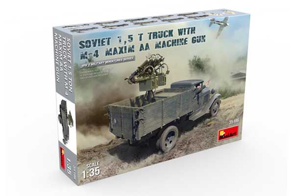 Советский 1,5 Тонный Автомобиль со счетверенным пулеметом Максим М4 (MiniArt 35186) 1/35