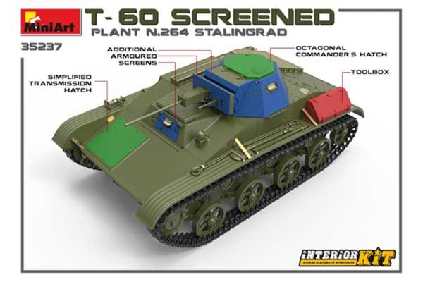 T-60 Екранований (Сталінградський Тракторний Завод №264) (MiniArt 35237) 1/35