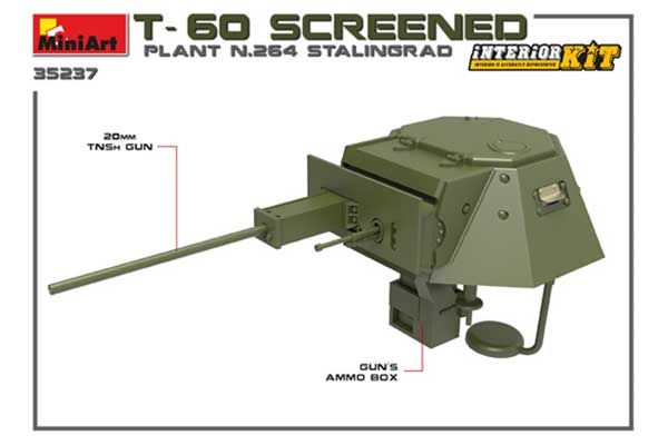T-60 Екранований (Сталінградський Тракторний Завод №264) (MiniArt 35237) 1/35