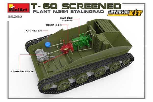 T-60 Экранированный (Сталинградский Тракторный Завод №264) (MiniArt 35237) 1/35