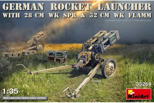 Німецька Ракетна Установка з Снарядами 28см WK Spr і 32см WK Flamm (MiniArt 35269) 1/35