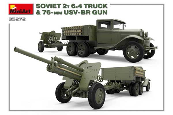 Радянська 2-х Тонна вантажівка 6X4 з 76-мм УСВ-БР Гарматою (MiniArt 35272) 1/35