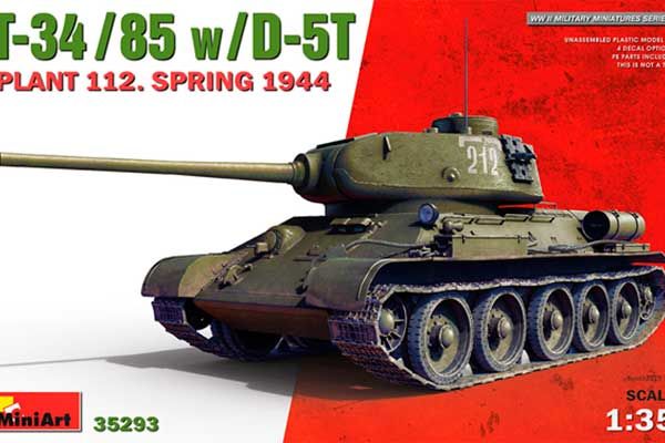 Т-34/85 з Гарматою Д-5Т Завод 112. Весна 1944 (MiniArt 35293) 1/35