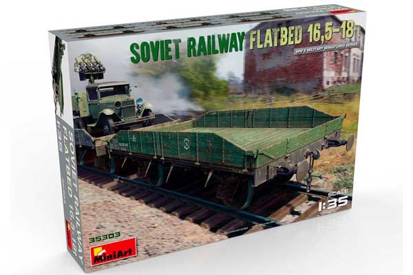 Железнодорожная Платформа 16,5-18т. (Mini Art 35303 ) 1/35