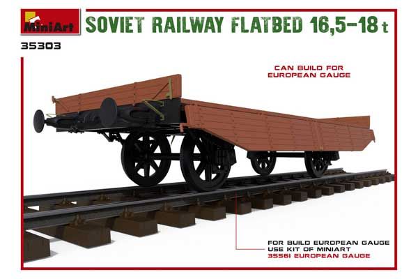 Железнодорожная Платформа 16,5-18т. (Mini Art 35303 ) 1/35