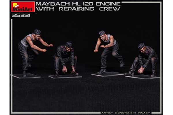 Двигун MAYBACH HL 120 з ремонтною командою (MiniArt 35331) 1/35