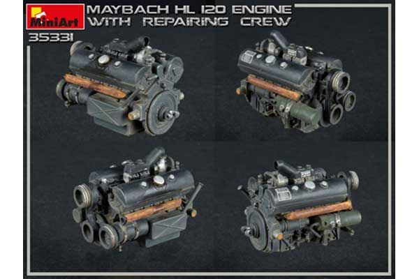 Двигун MAYBACH HL 120 з ремонтною командою (MiniArt 35331) 1/35