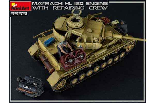 Двигун MAYBACH HL 120 з ремонтною командою (MiniArt 35331) 1/35