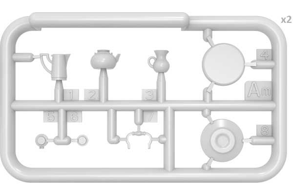 Набор бытовой посуды (MiniArt 35559) 1/35