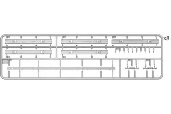 Набір деталізації - залізничні рейки. Російська колія (MiniArt 35565) 1/35