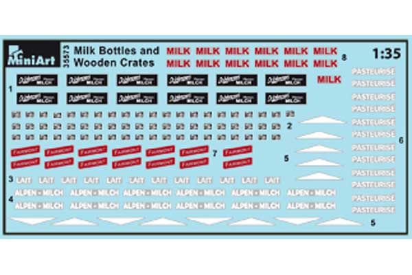 Молочные бутылки с ящиками (MiniArt 35573) 1/35
