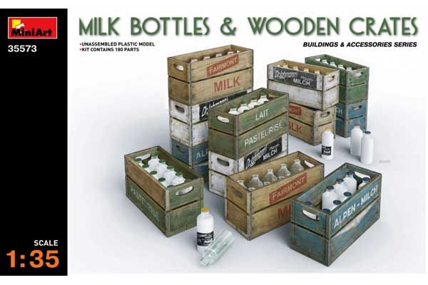 Молочные бутылки с ящиками (MiniArt 35573) 1/35