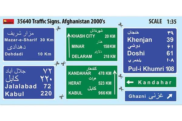 Дорожні знаки. Афганістан 2000-і (MiniArt 35640) 1/35