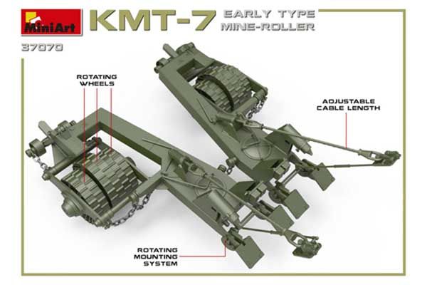 Колійний Мінний Трал КМТ-7 Раннього Типу (MiniArt 37070) 1/35