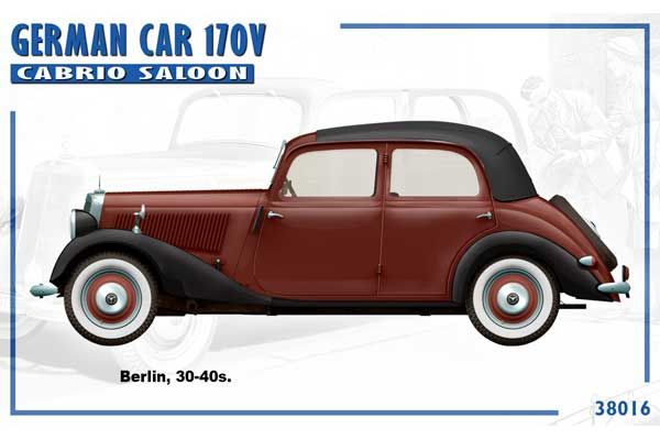 Німецький Автомобіль Typ 170V Кабріо Салон (MiniArt 38016) 1/35